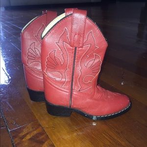 Red Cowgirl Boots, Size 9